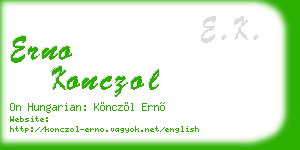 erno konczol business card